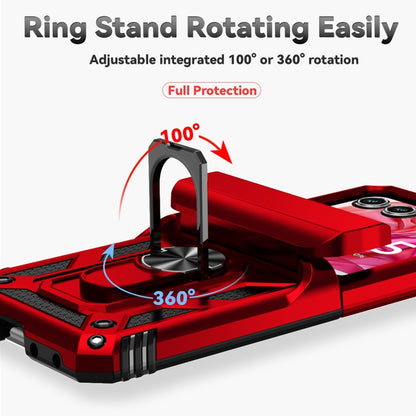 For Motorola razr 50 Sliding Camshield Holder Phone Case(Red) by buy2fix