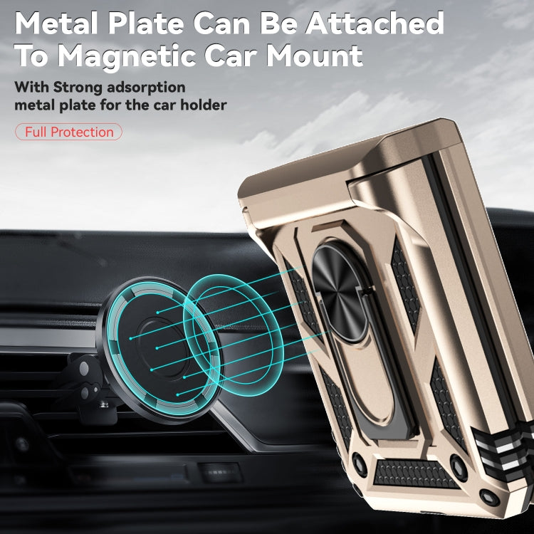 For Motorola razr 50 Sliding Camshield Holder Phone Case(Gold) by buy2fix