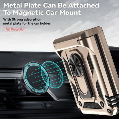 For Motorola razr 50 Sliding Camshield Holder Phone Case(Gold) by buy2fix