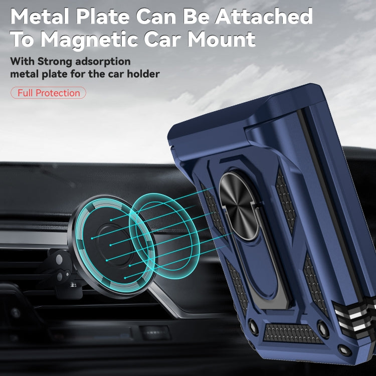 For Motorola razr 50 Sliding Camshield Holder Phone Case(Blue) by buy2fix