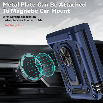 For Motorola razr 50 Sliding Camshield Holder Phone Case(Blue) by buy2fix