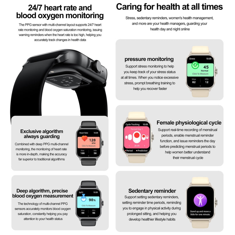ZW36A 1.83 inch BT Call Smart Watch, Blood oxygen / Blood Pressure / Heart Rate(Pink) by buy2fix