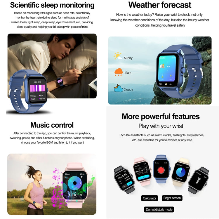 ZW36A 1.83 inch BT Call Smart Watch, Blood oxygen / Blood Pressure / Heart Rate(Pink) by buy2fix