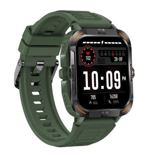ZW69 1.97 inch AMOLED Outdoor Sports BT Call Smart Watch, Blood Oxygen / Heart Rate / Remote Photography / Sleep monitoring(Green) by buy2fix