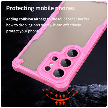 For Samsung Galaxy S25 Ultra 5G Armor Glaze PC Hybrid TPU Phone Case(Pink) by buy2fix