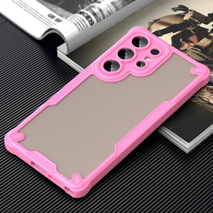For Samsung Galaxy S25 Ultra 5G Armor Glaze PC Hybrid TPU Phone Case(Pink) by buy2fix
