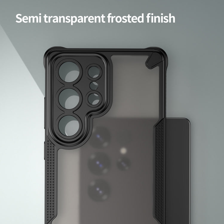 For Samsung Galaxy S25 Ultra 5G Armor Glaze PC Hybrid TPU Phone Case(Black) by buy2fix