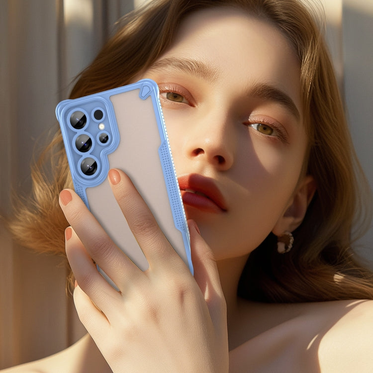 For Samsung Galaxy S25 Ultra 5G Armor Glaze PC Hybrid TPU Phone Case(Blue) by buy2fix