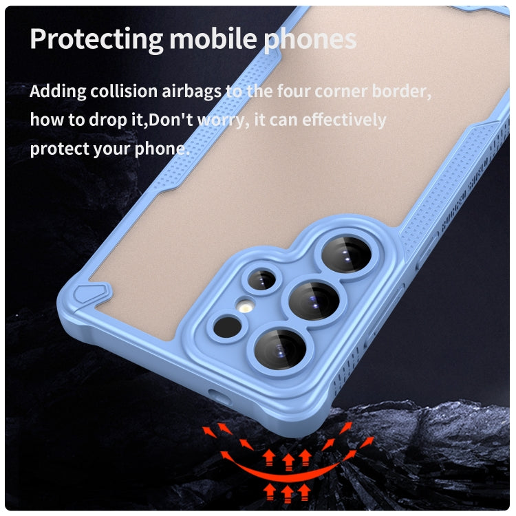 For Samsung Galaxy S25 Ultra 5G Armor Glaze PC Hybrid TPU Phone Case(Blue) by buy2fix