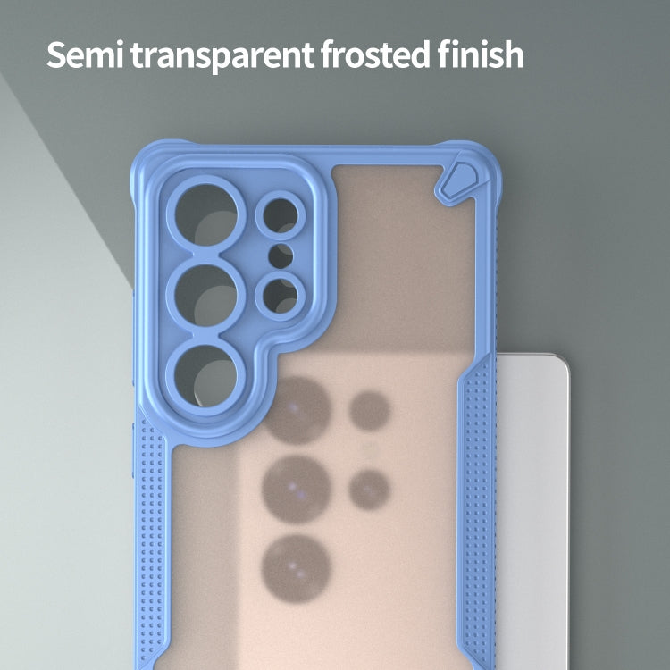 For Samsung Galaxy S25 Ultra 5G Armor Glaze PC Hybrid TPU Phone Case(Blue) by buy2fix