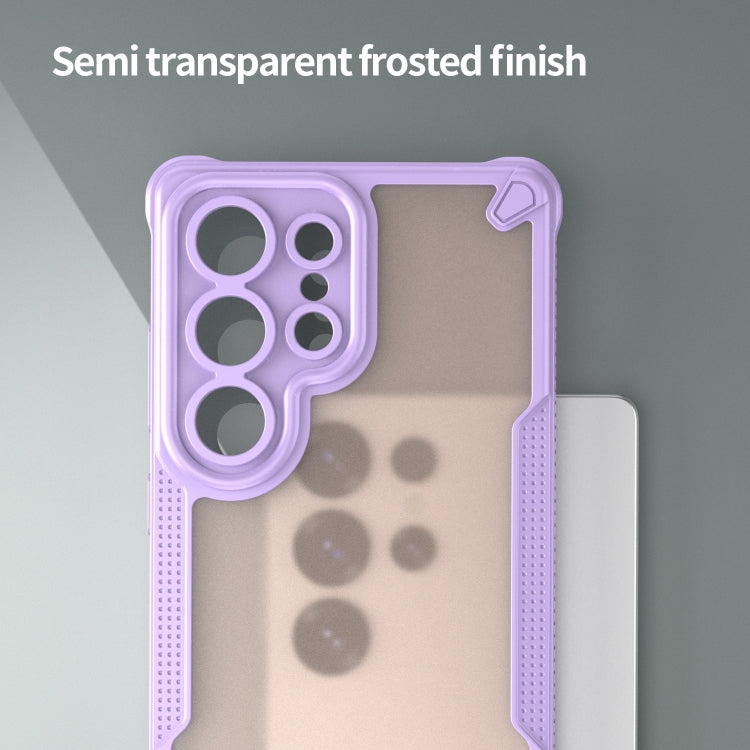 For Samsung Galaxy S25 Ultra 5G Armor Glaze PC Hybrid TPU Phone Case(Purple) by buy2fix