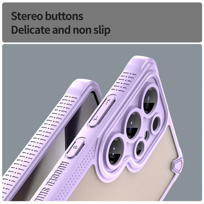 For Samsung Galaxy S25 Ultra 5G Armor Glaze PC Hybrid TPU Phone Case(Purple) by buy2fix