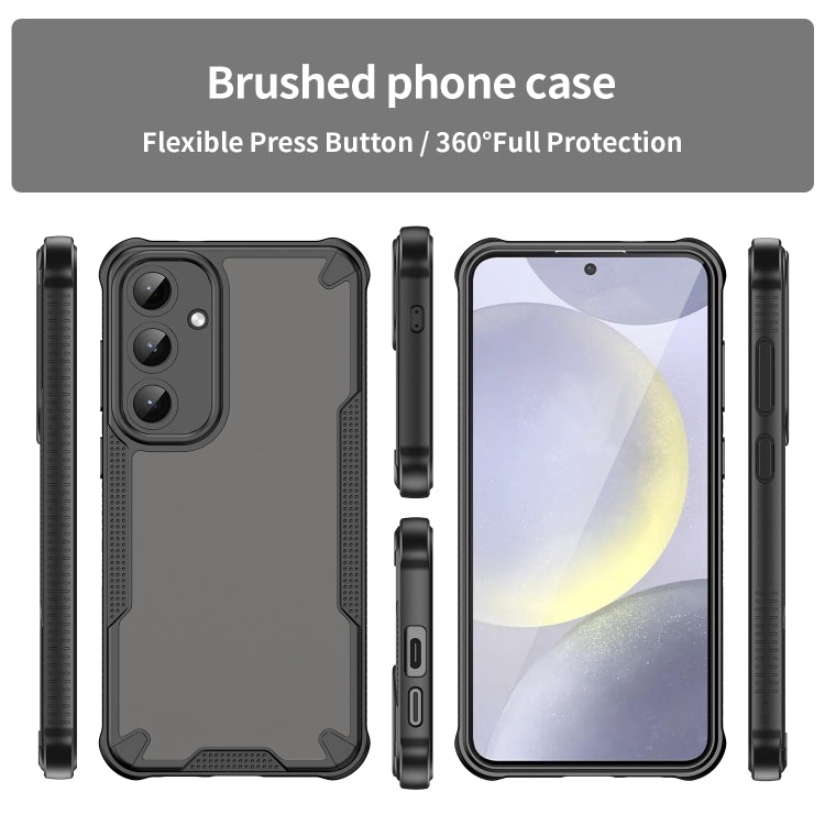 For Samsung Galaxy S25+ 5G Armor Glaze PC Hybrid TPU Phone Case(Black) by buy2fix