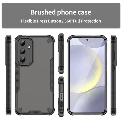 For Samsung Galaxy S25+ 5G Armor Glaze PC Hybrid TPU Phone Case(Black) by buy2fix