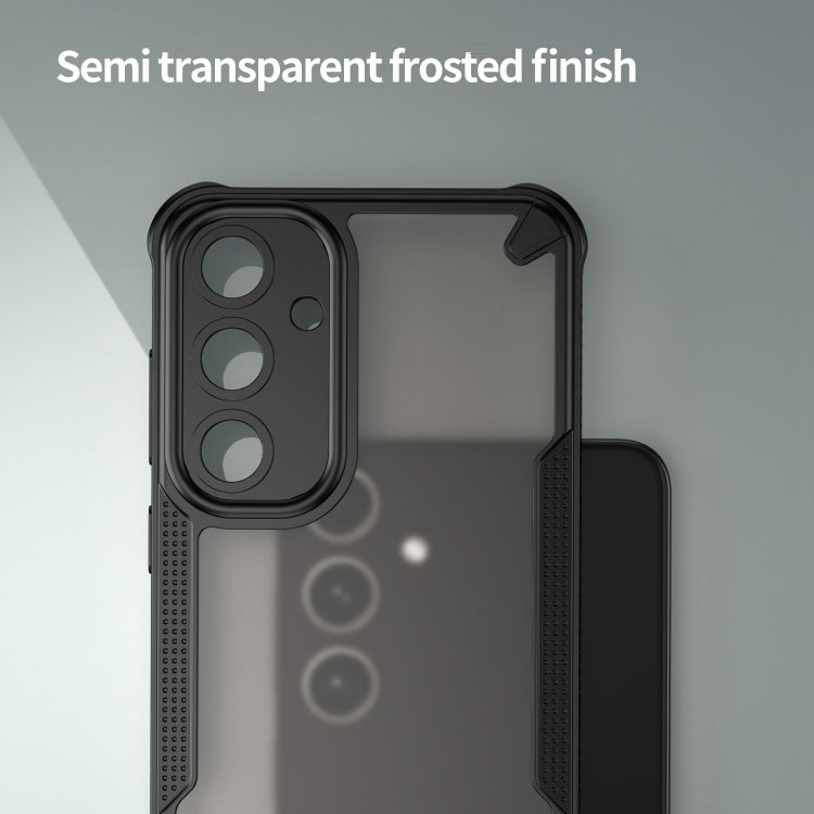 For Samsung Galaxy S25+ 5G Armor Glaze PC Hybrid TPU Phone Case(Black) by buy2fix