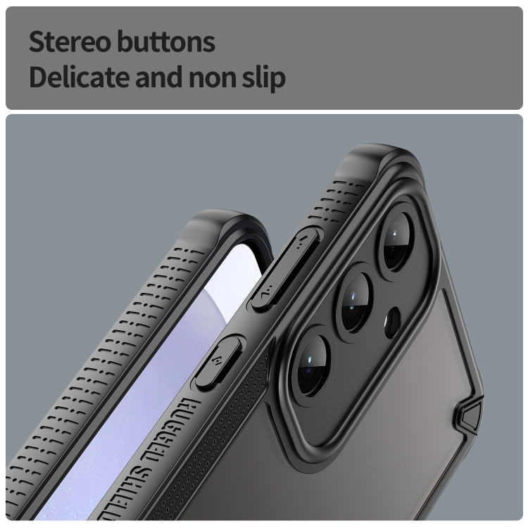 For Samsung Galaxy S25+ 5G Armor Glaze PC Hybrid TPU Phone Case(Black) by buy2fix