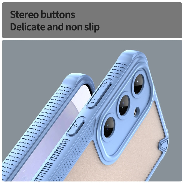 For Samsung Galaxy S25+ 5G Armor Glaze PC Hybrid TPU Phone Case(Blue) by buy2fix