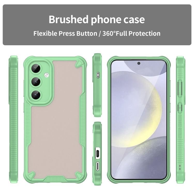 For Samsung Galaxy S25+ 5G Armor Glaze PC Hybrid TPU Phone Case(Green) by buy2fix