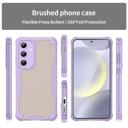 For Samsung Galaxy S25+ 5G Armor Glaze PC Hybrid TPU Phone Case(Purple) by buy2fix