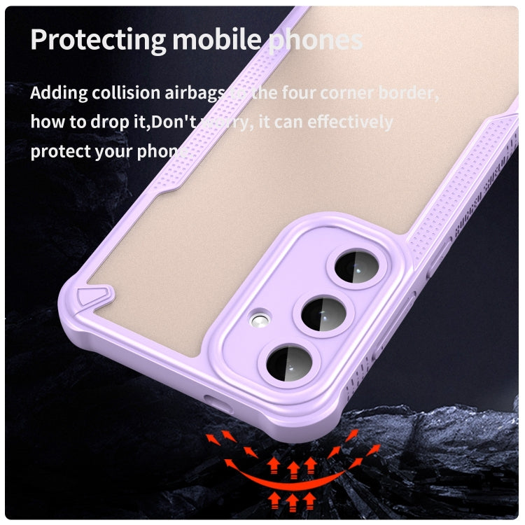 For Samsung Galaxy S25+ 5G Armor Glaze PC Hybrid TPU Phone Case(Purple) by buy2fix
