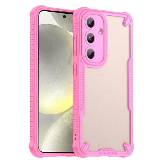 For Samsung Galaxy S25 5G Armor Glaze PC Hybrid TPU Phone Case(Pink) by buy2fix