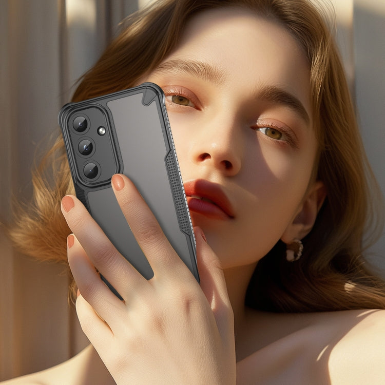 For Samsung Galaxy S25 5G Armor Glaze PC Hybrid TPU Phone Case(Black) by buy2fix