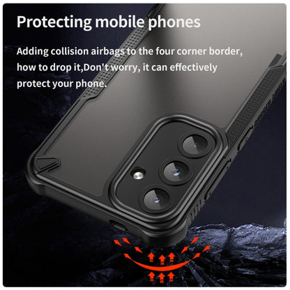 For Samsung Galaxy S25 5G Armor Glaze PC Hybrid TPU Phone Case(Black) by buy2fix