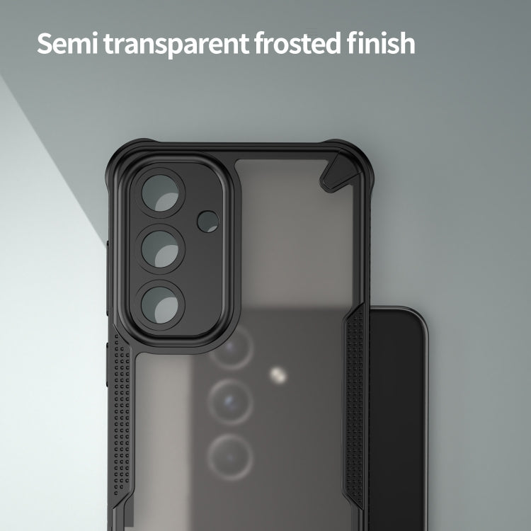 For Samsung Galaxy S25 5G Armor Glaze PC Hybrid TPU Phone Case(Black) by buy2fix