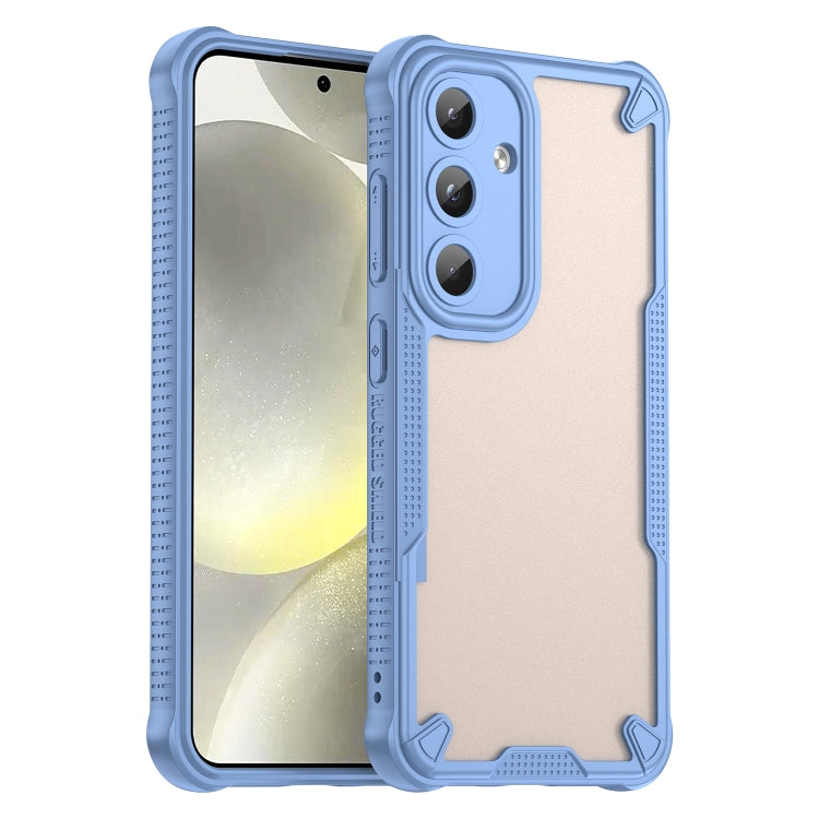 For Samsung Galaxy S25 5G Armor Glaze PC Hybrid TPU Phone Case(Blue) by buy2fix