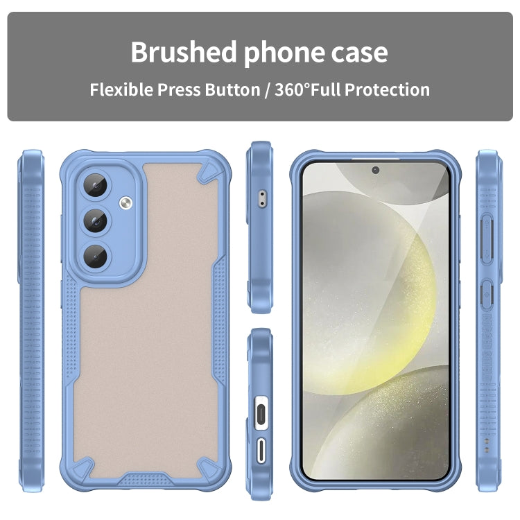 For Samsung Galaxy S25 5G Armor Glaze PC Hybrid TPU Phone Case(Blue) by buy2fix