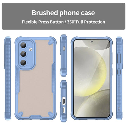For Samsung Galaxy S25 5G Armor Glaze PC Hybrid TPU Phone Case(Blue) by buy2fix