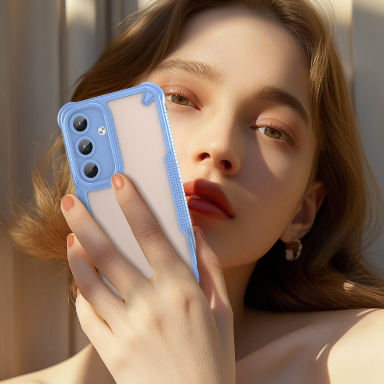 For Samsung Galaxy S25 5G Armor Glaze PC Hybrid TPU Phone Case(Blue) by buy2fix