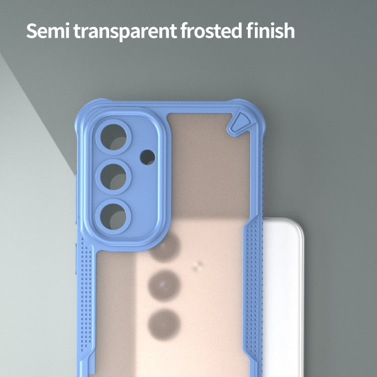 For Samsung Galaxy S25 5G Armor Glaze PC Hybrid TPU Phone Case(Blue) by buy2fix