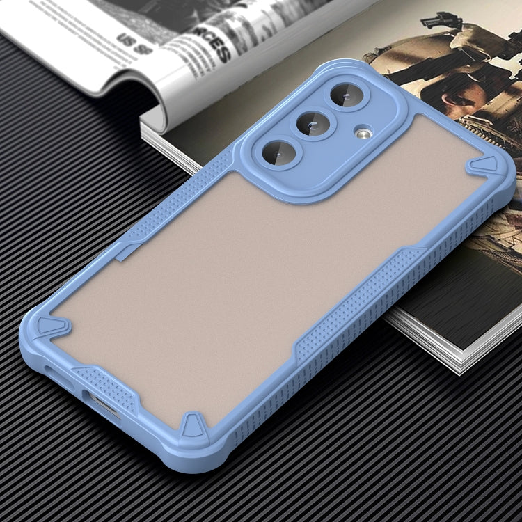 For Samsung Galaxy S25 5G Armor Glaze PC Hybrid TPU Phone Case(Blue) by buy2fix
