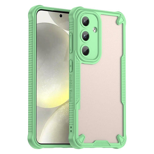 For Samsung Galaxy S25 5G Armor Glaze PC Hybrid TPU Phone Case(Green) by buy2fix