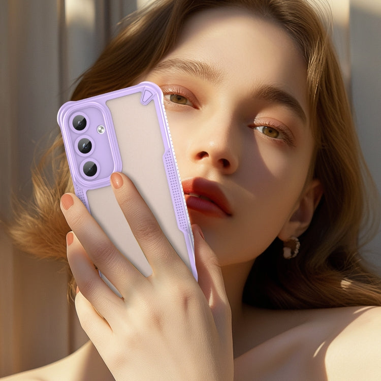 For Samsung Galaxy S25 5G Armor Glaze PC Hybrid TPU Phone Case(Purple) by buy2fix