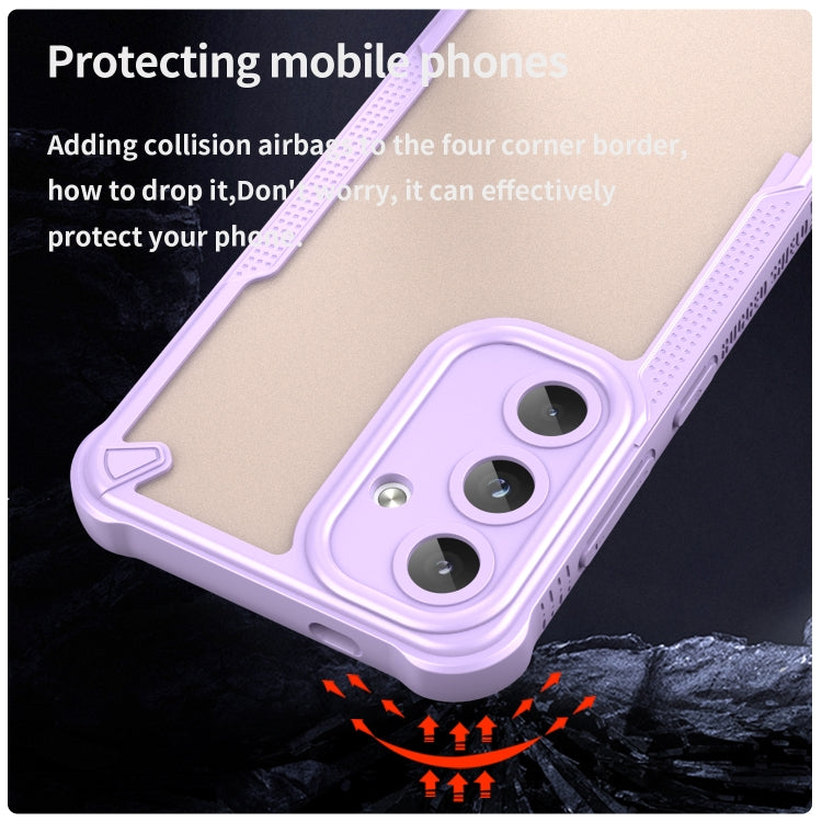 For Samsung Galaxy S25 5G Armor Glaze PC Hybrid TPU Phone Case(Purple) by buy2fix