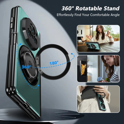 For Honor Magic V3 Gold Medal Rotating Folding Series Ring Holder Phone Case(Royal Blue) - Honor Cases by buy2fix | Online Shopping UK | buy2fix
