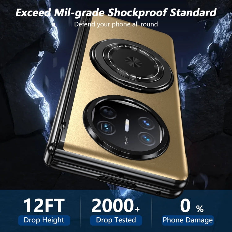 For Huawei Mate X5 Gold Medal Rotating Folding Series Ring Holder Phone Case(Gold) - Huawei Cases by buy2fix | Online Shopping UK | buy2fix