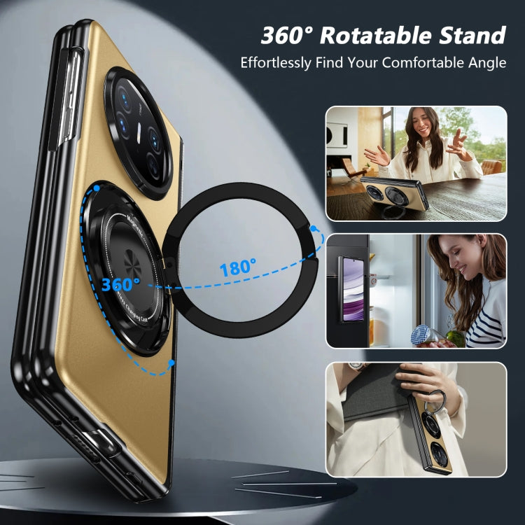 For Huawei Mate X5 Gold Medal Rotating Folding Series Ring Holder Phone Case(Gold) - Huawei Cases by buy2fix | Online Shopping UK | buy2fix