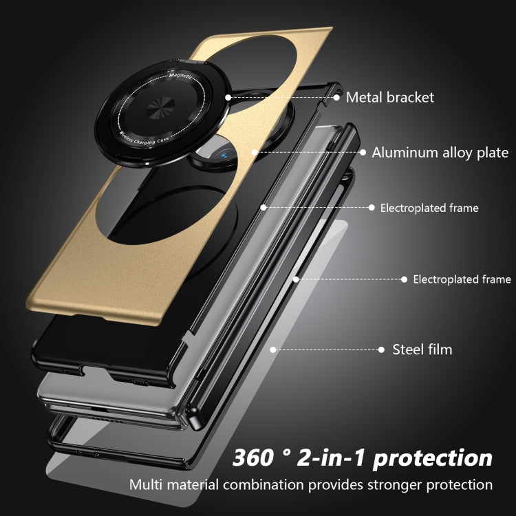 For Huawei Mate X5 Gold Medal Rotating Folding Series Ring Holder Phone Case(Gold) - Huawei Cases by buy2fix | Online Shopping UK | buy2fix