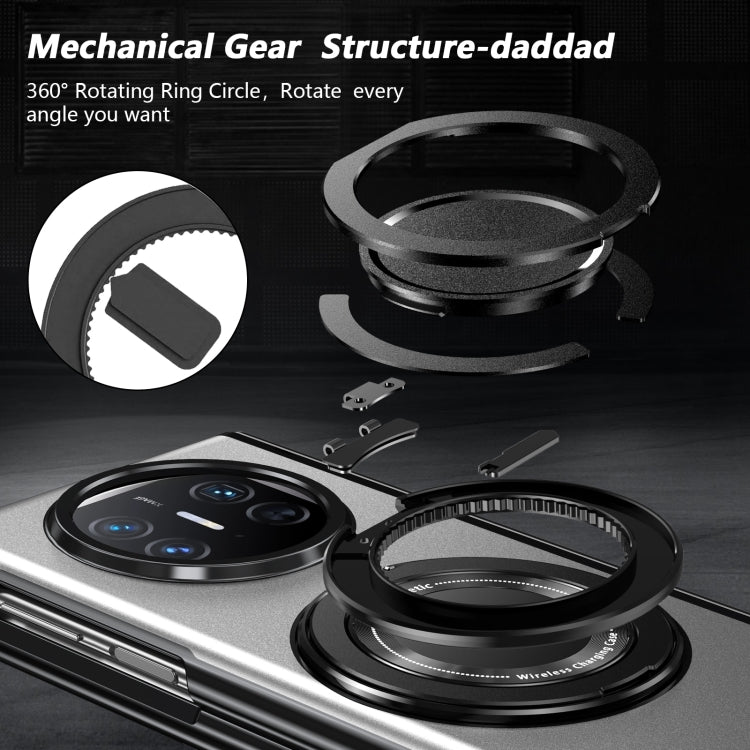 For Huawei Mate X5 Gold Medal Rotating Folding Series Ring Holder Phone Case(Silver) - Huawei Cases by buy2fix | Online Shopping UK | buy2fix