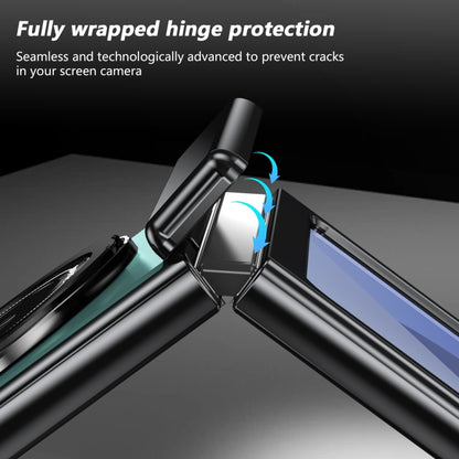 For Samsung Galaxy Z Flip5 Gold Medal Rotating Folding Series Ring Holder Phone Case(Royal Blue) - Galaxy Z Flip5 Cases by buy2fix | Online Shopping UK | buy2fix