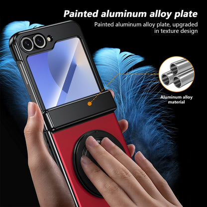 For Samsung Galaxy Z Flip5 Gold Medal Rotating Folding Series Ring Holder Phone Case(Red) - Galaxy Z Flip5 Cases by buy2fix | Online Shopping UK | buy2fix