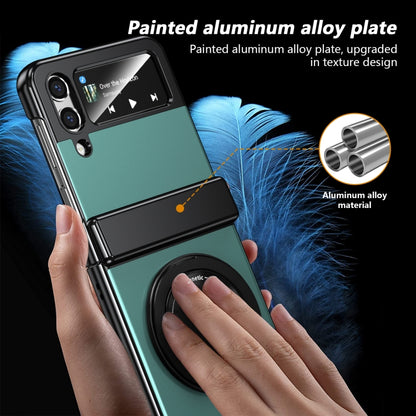 For Samsung Galaxy Z Flip3 Gold Medal Rotating Folding Series Ring Holder Phone Case(Royal Blue) - Galaxy Phone Cases by buy2fix | Online Shopping UK | buy2fix