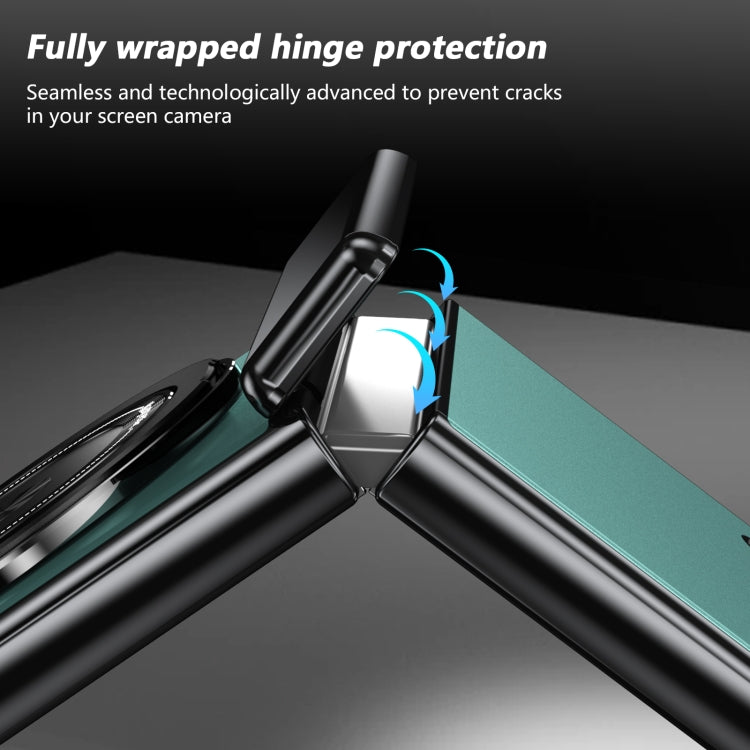 For Samsung Galaxy Z Flip3 Gold Medal Rotating Folding Series Ring Holder Phone Case(Royal Blue) - Galaxy Phone Cases by buy2fix | Online Shopping UK | buy2fix