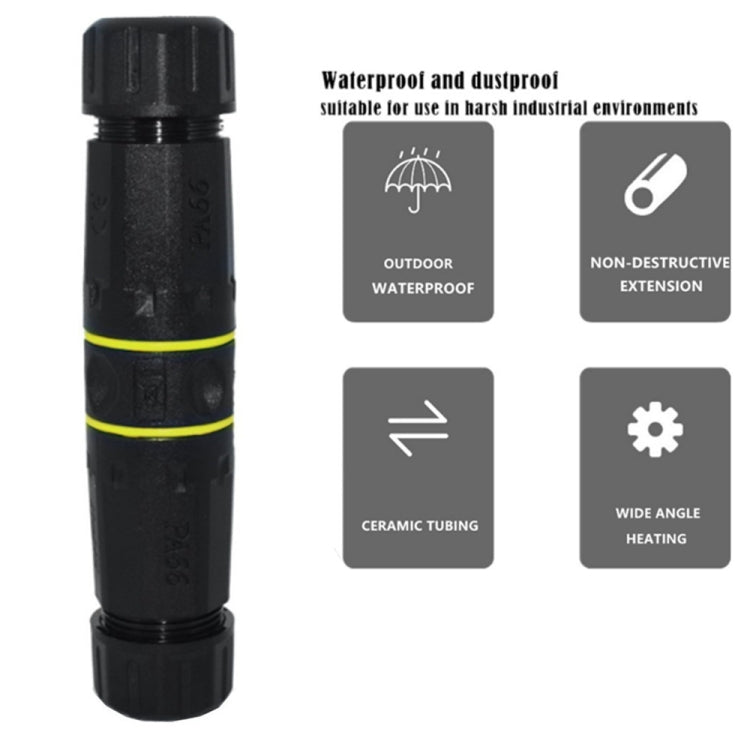 IP68 Waterproof Cat7 RJ45 Shielded Pure Copper Ethernet Coupler(Black) by buy2fix