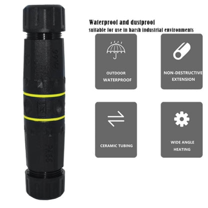 IP68 Waterproof Cat7 RJ45 Shielded Pure Copper Ethernet Coupler(Black) by buy2fix