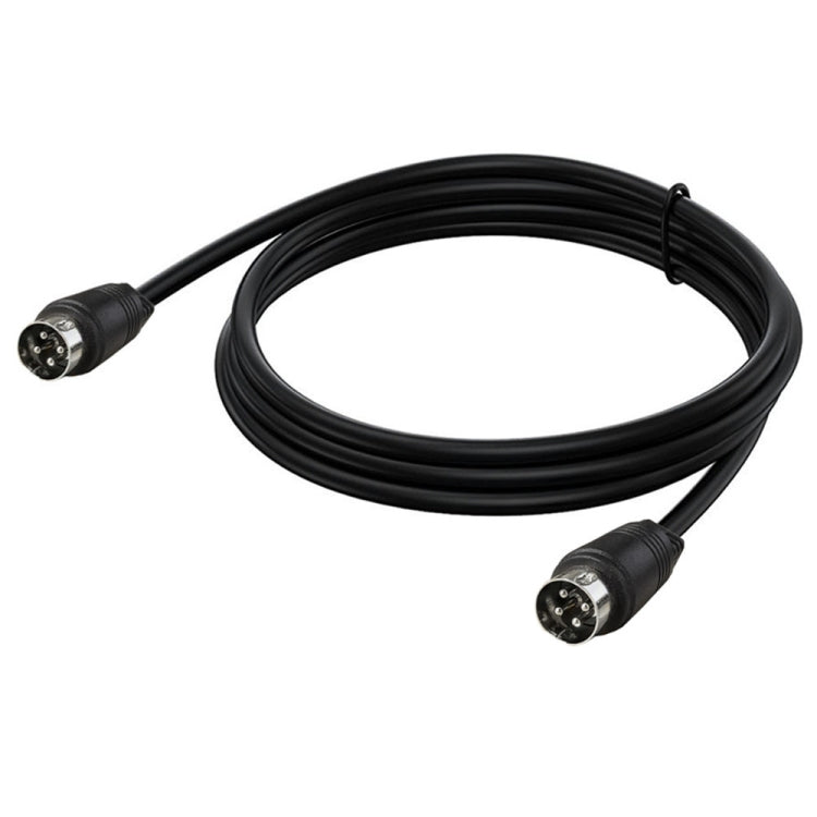 MD DIN 4 Pin Male to Male AC/DC Power Audio Adapter Cable, Length:5m(Black) by buy2fix