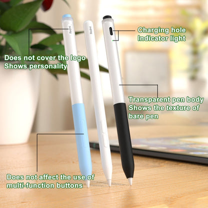 For Redmi Smart Pen 2pcs/Set Transparent Jelly Series Stylus Pen Silicone Protective Cover(Matcha Green) - Pencil Accessories by buy2fix | Online Shopping UK | buy2fix